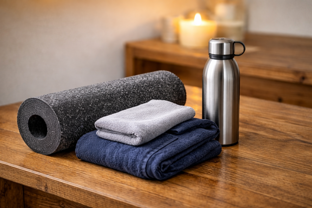 recovery for weight loss with foam roller and fitness accessories